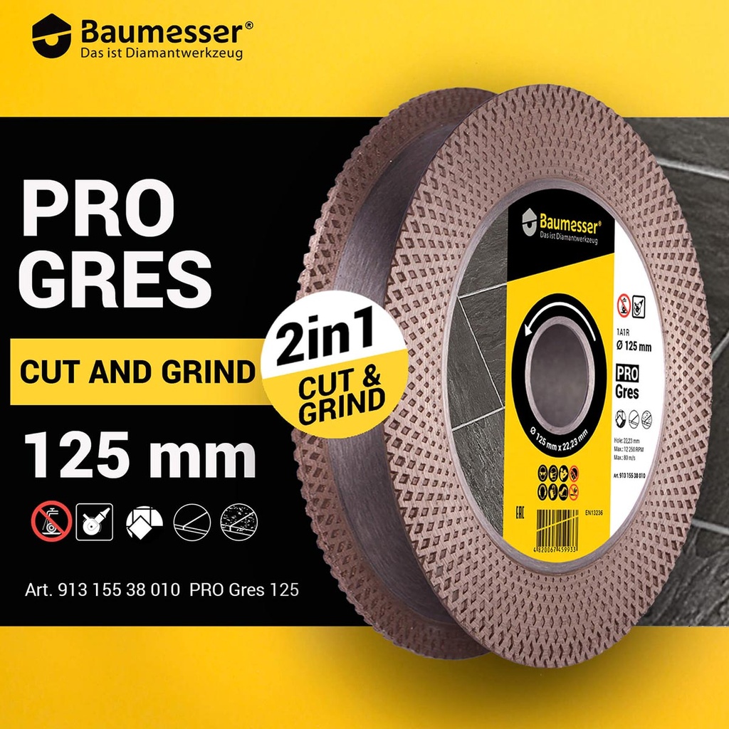 Baumesser Pro Gres ∅125mm Diamond Blade