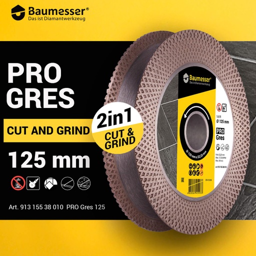 Baumesser Pro Gres ∅125mm Diamond Blade