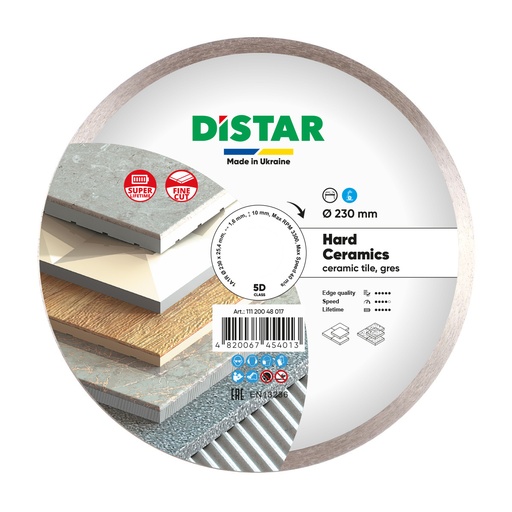 Distar 1A1R Hard Ceramics Diamond Blade ∅115-400mm 1