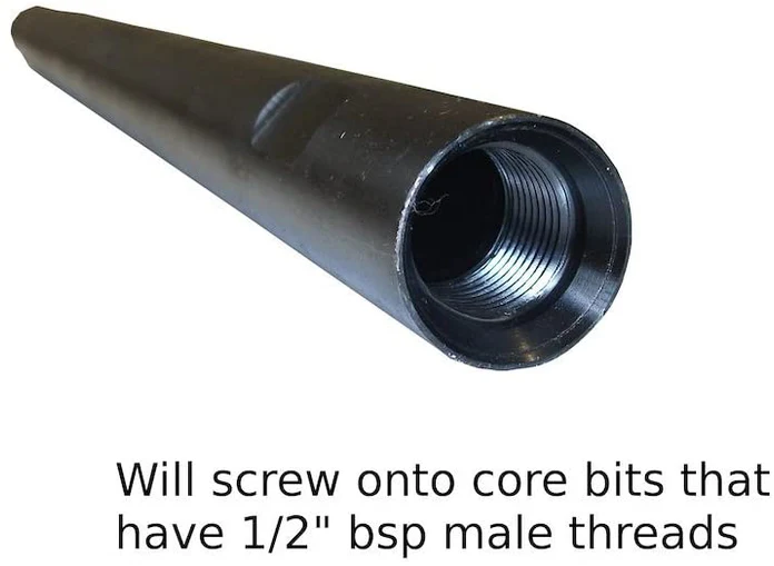 Core Drill Extensions Bar 100mm-300mm  1/2" F- 1/2"M -BSP Distar L200 / L300 / L500 1 1/4" 