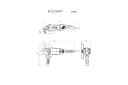 Metabo W 22-230 MVT 110V, 2,200 W 9" Low Vibration Angle Grinder with Rotating Back Handle and Deadmans switch