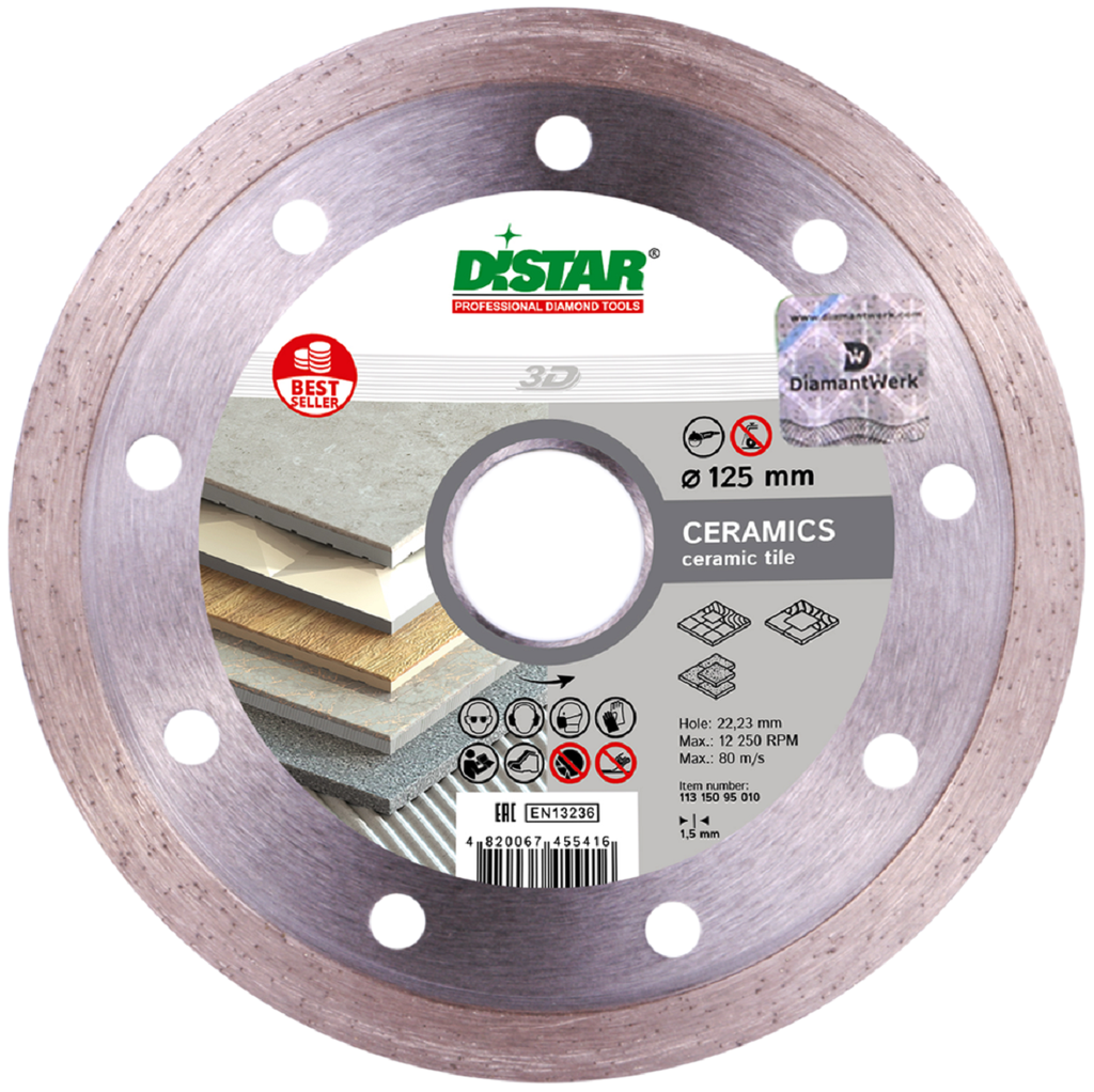[11315095010] Distar 1A1R Bestseller Ceramics ∅125-230mm Diamond Blade (∅ 125mm / 5")