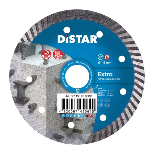[10115028009] Distar Turbo Extra ∅115-180mm Diamond Blade (∅ 115mm / 4.5")