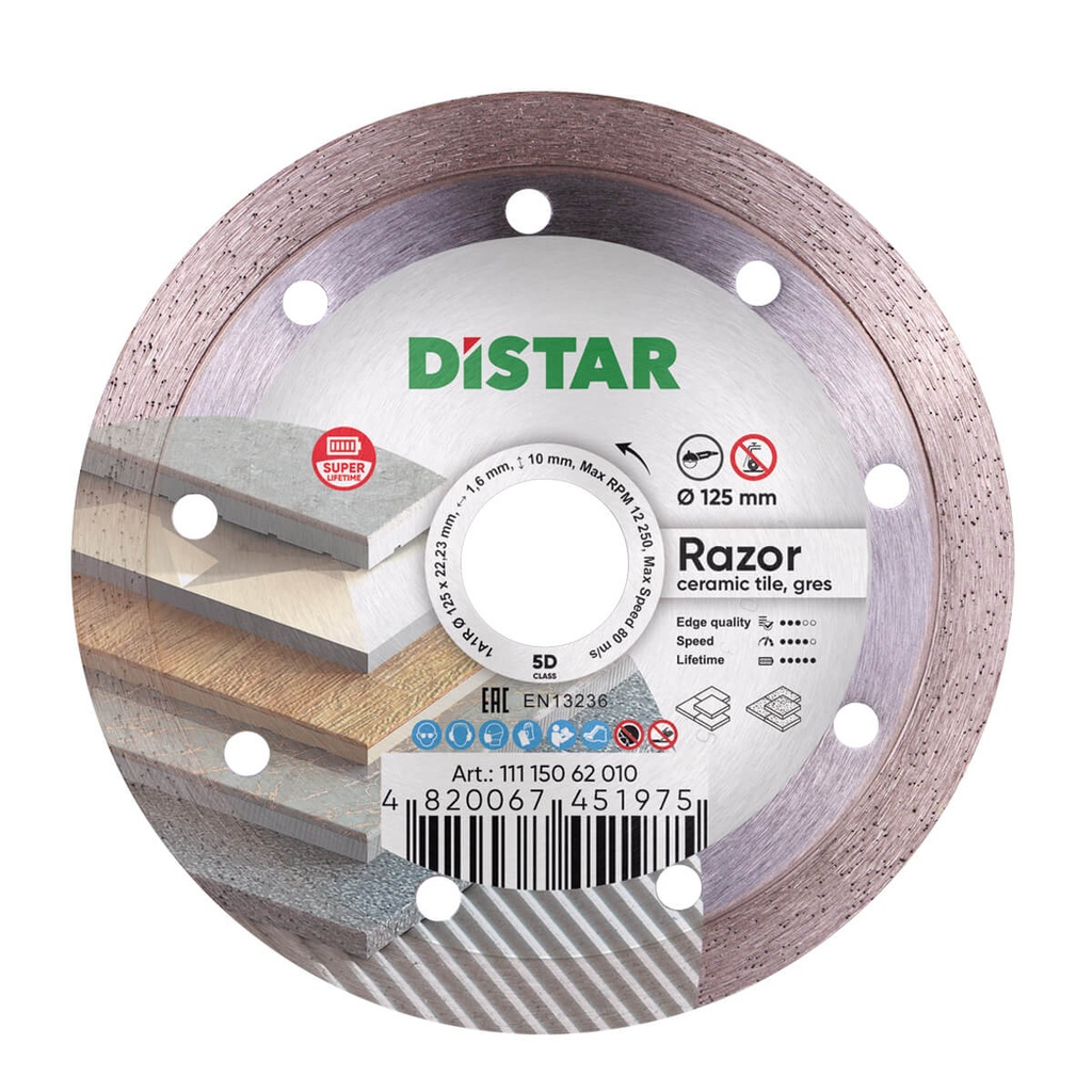 [11115062010] Distar 1A1R Razor ∅115-230mm Diamond Blade (∅ 125mm / 5")