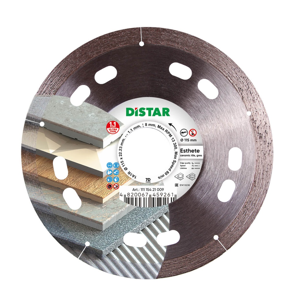[11115421009] Distar 1A1R Esthete Diamond Blade ∅115-125mm (∅ 115mm / 4.5")
