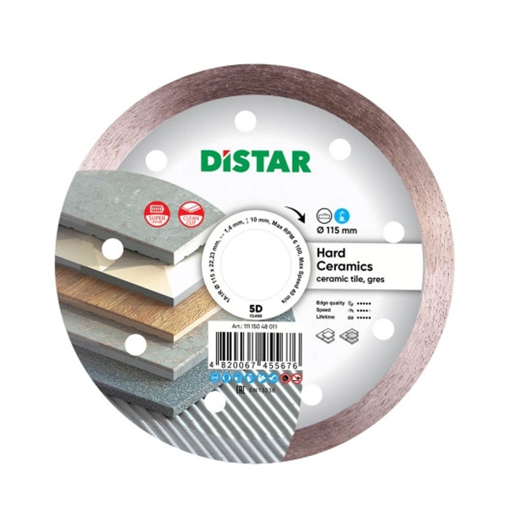 Distar 1A1R Hard Ceramics Diamond Blade ∅115-400mm