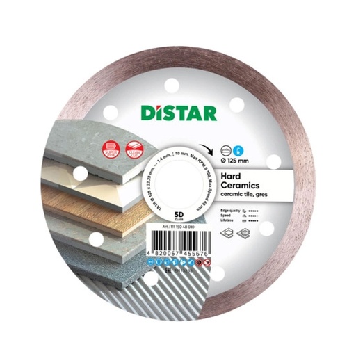[11115048011] Distar 1A1R Hard Ceramics Diamond Blade ∅115-400mm (∅ 115mm / 4.5", 22.23mm)