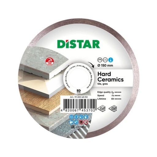 [11115048011] Distar 1A1R Hard Ceramics Diamond Blade ∅115-400mm (∅ 115mm / 4.5", 22.23mm)