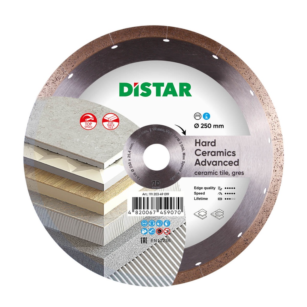 Distar 1A1R Hard Ceramics Advanced Diamond Blade ∅180-350mm