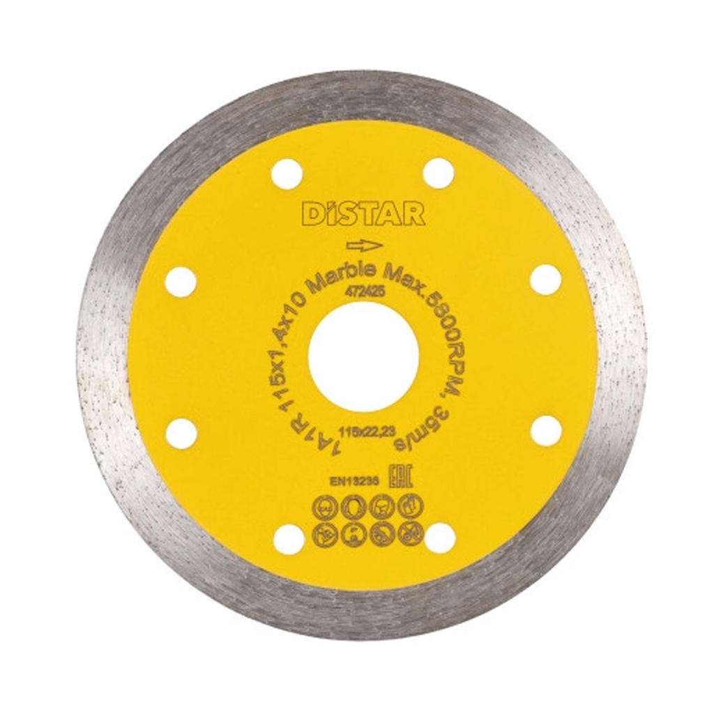 [11115053009] Distar 1A1R Marble Diamond Blade ∅115-400mm (∅ 115mm / 4.5", 22.23mm)