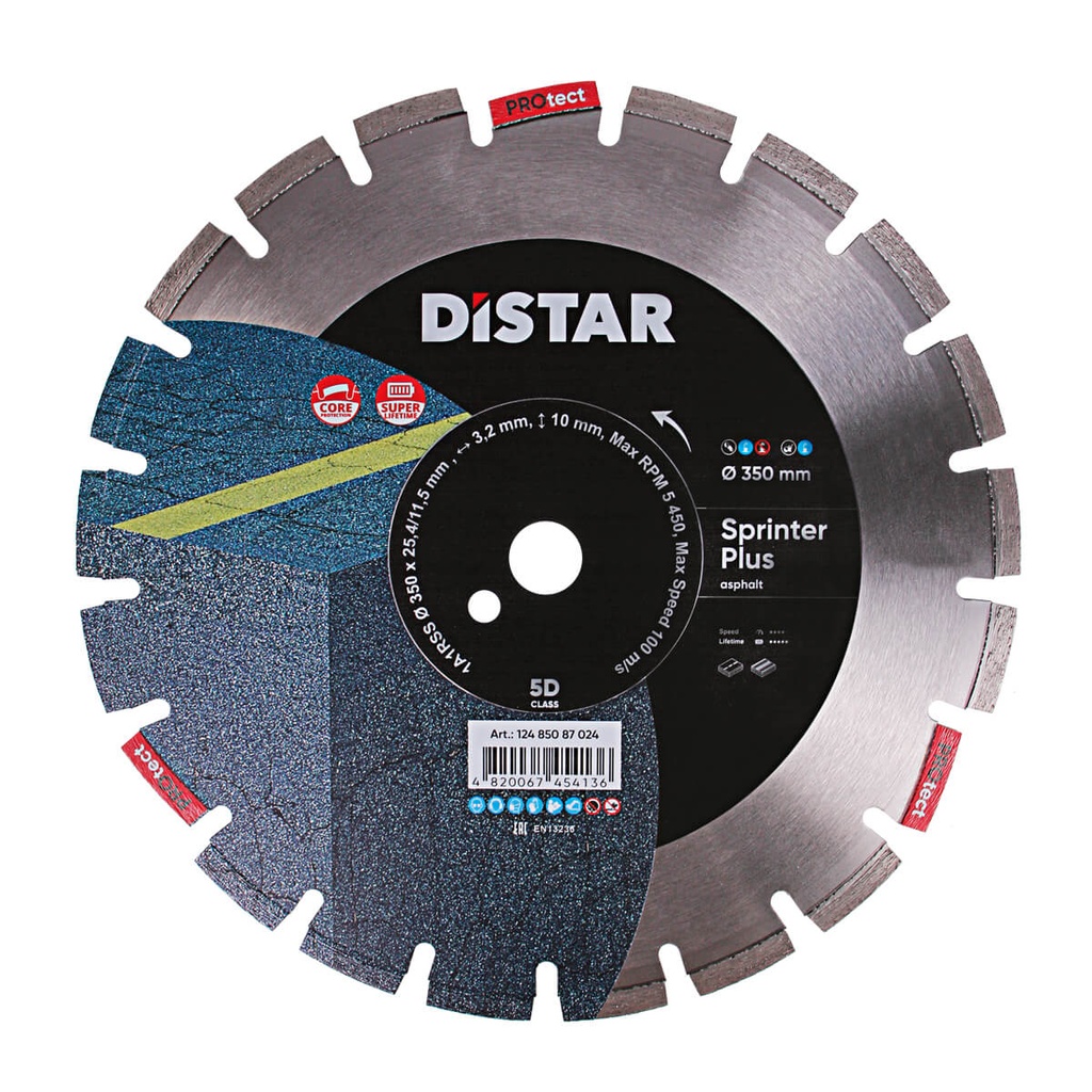 Distar 1A1RSS/C1S-W Sprinter Plus Diamond Blade (300-600mm)