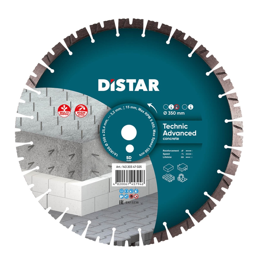 Distar 1A1RSS/C3-H Technic Advanced Diamond Blade ∅300-400mm