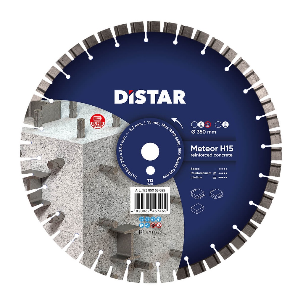 [12385055025] Distar 1A1RSS/C3-W Meteor H15 Diamond Blade ∅350-500mm (∅ 350mm / 13.7”)