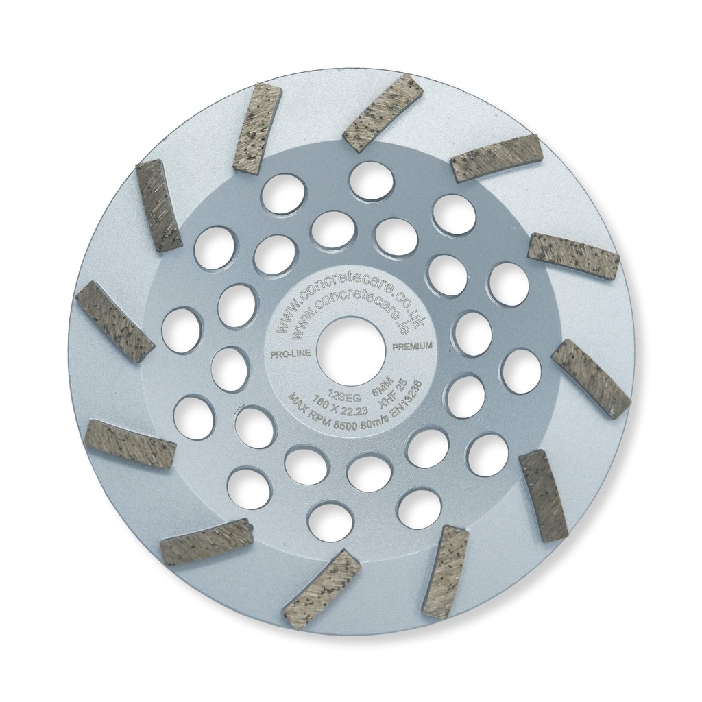 12 Segment Turbo Diamond Grinding Cup Disc ∅180mm