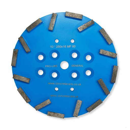 [GP250S16MF80G] Diamond Grinding Plate 16seg 250mm (G80, Medium Floor MF (Medium Bond))