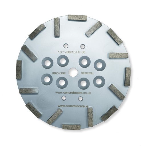 [GP250S16MF80G] Diamond Grinding Plate 16seg 250mm (G80, Medium Floor MF (Medium Bond))