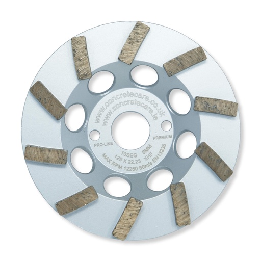 [TGC0125HF120G] Turbo Grinding Cup Disc ∅100-180mm (G120, Hard Floor HF (Soft Bond), ∅ 125mm / 5")