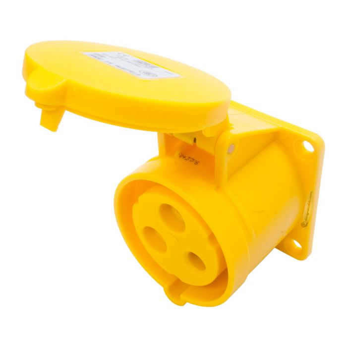 PANEL MOUNT SOCKET 110V 32A FLUSH