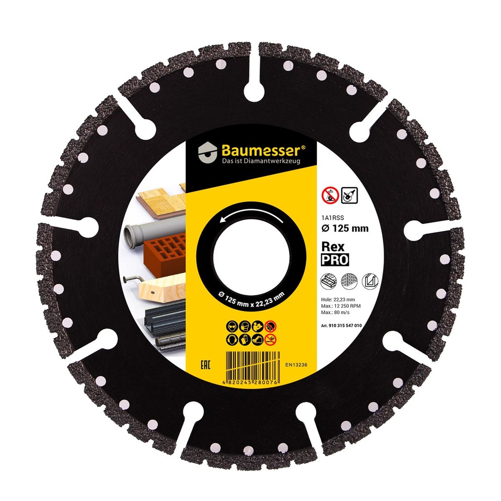 [910315547010] Distar 1A1RSS V Rex Pro ∅125-230mm  Diamond Blade (∅ 125mm / 5")