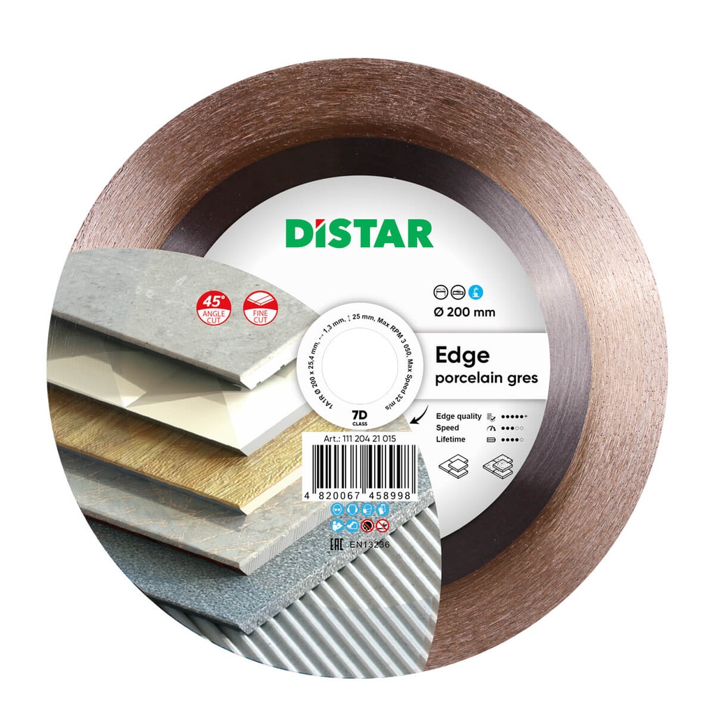 [11120421014] Distar 1A1R Edge Diamond Blade ∅180-250mm (∅ 180mm / 7")