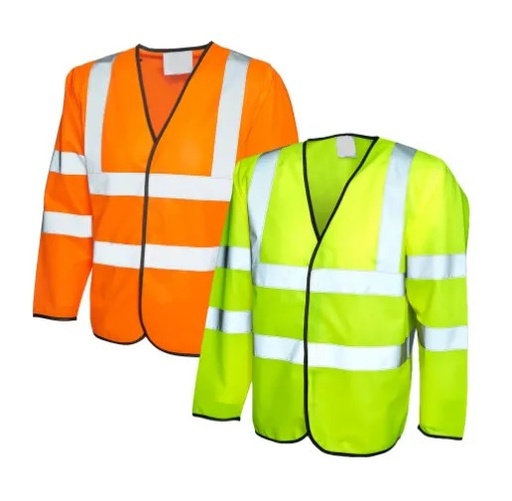 [S01-Y-LEO] Hi Vis Sleeved Waistcoat (Yellow, M (Medium))