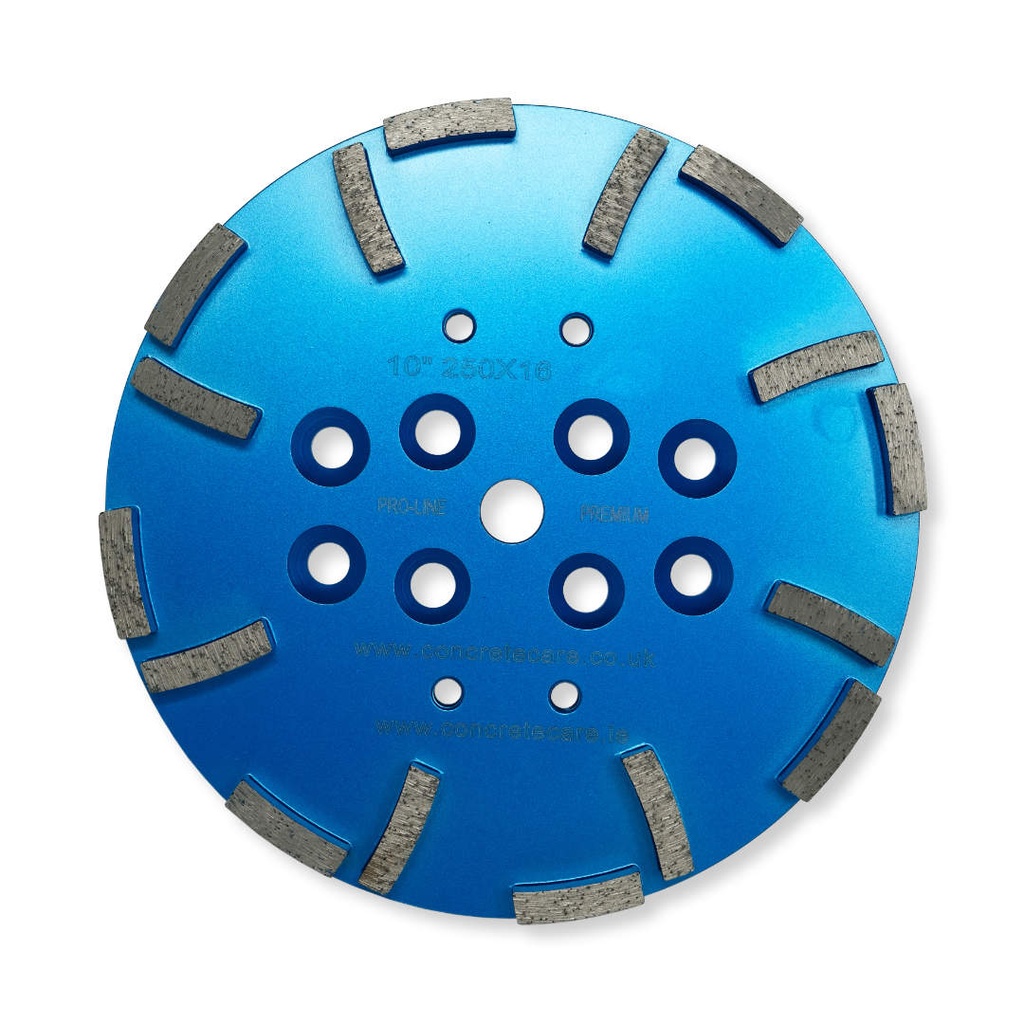 Diamond Grinding Plate 16seg 250mm (G 6, Medium Floor MF (Medium Bond))
