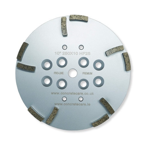 [GP250S10HF25G] Diamond Grinding Plate 10seg 250mm (G25, Hard Floor HF (Soft Bond))