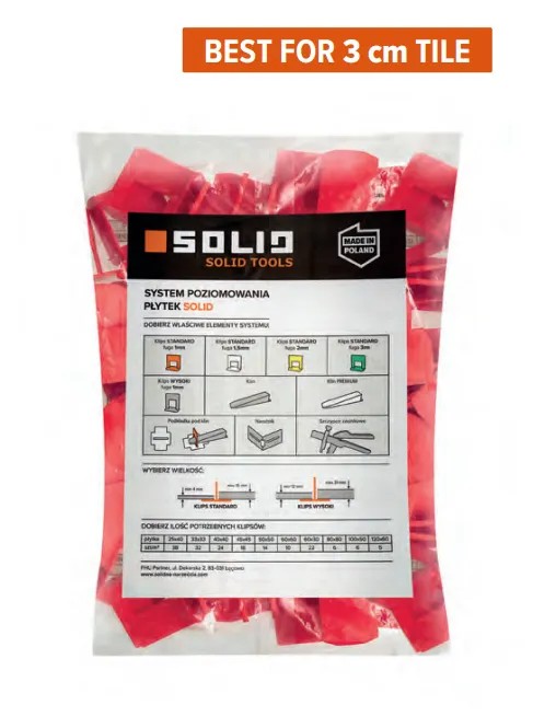 Tile levelling system - 100pcs Clips pcs 3.00mm MAXI