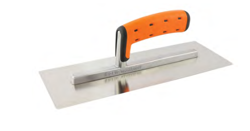 Professional series stainless steel plastering trowel with extended aluminium bracket 120mm