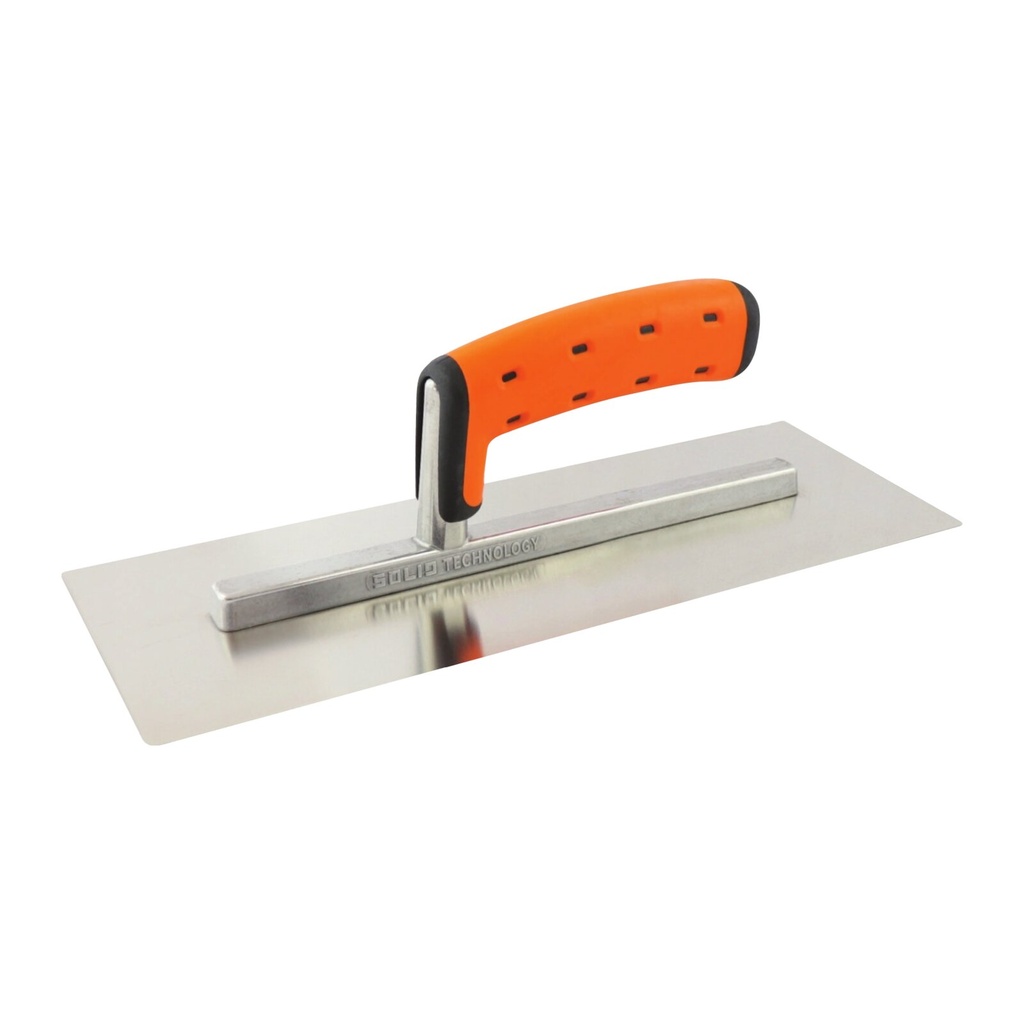 Professional series stainless steel plastering trowel with extended aluminium bracket 120mm