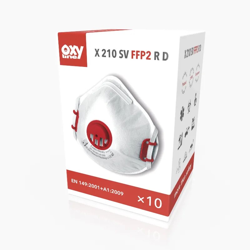 Filtering Half Masks X 210SV FFP2 R D (box of 10)