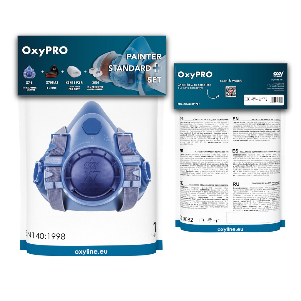 OxyPro Painter Standard+ Mask Set