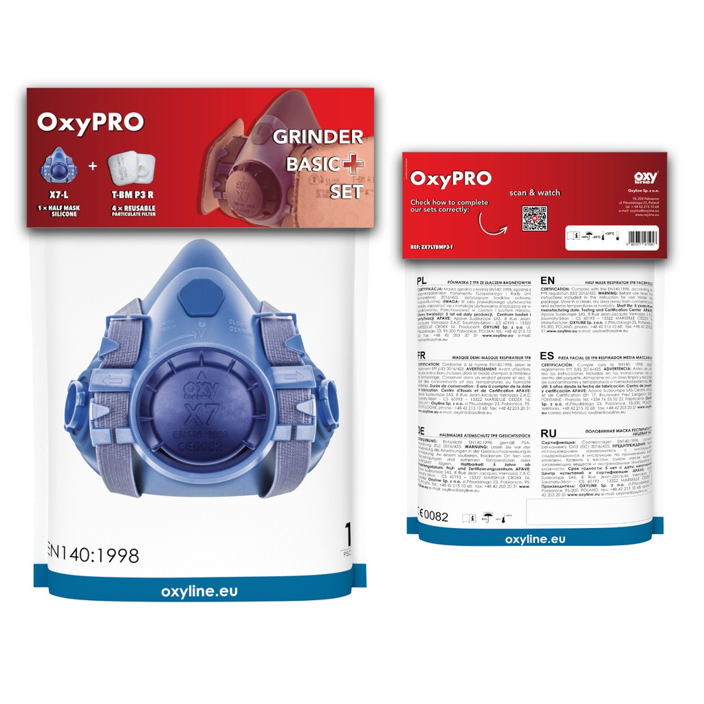 OxyPro Grinder Basic+ Mask Set