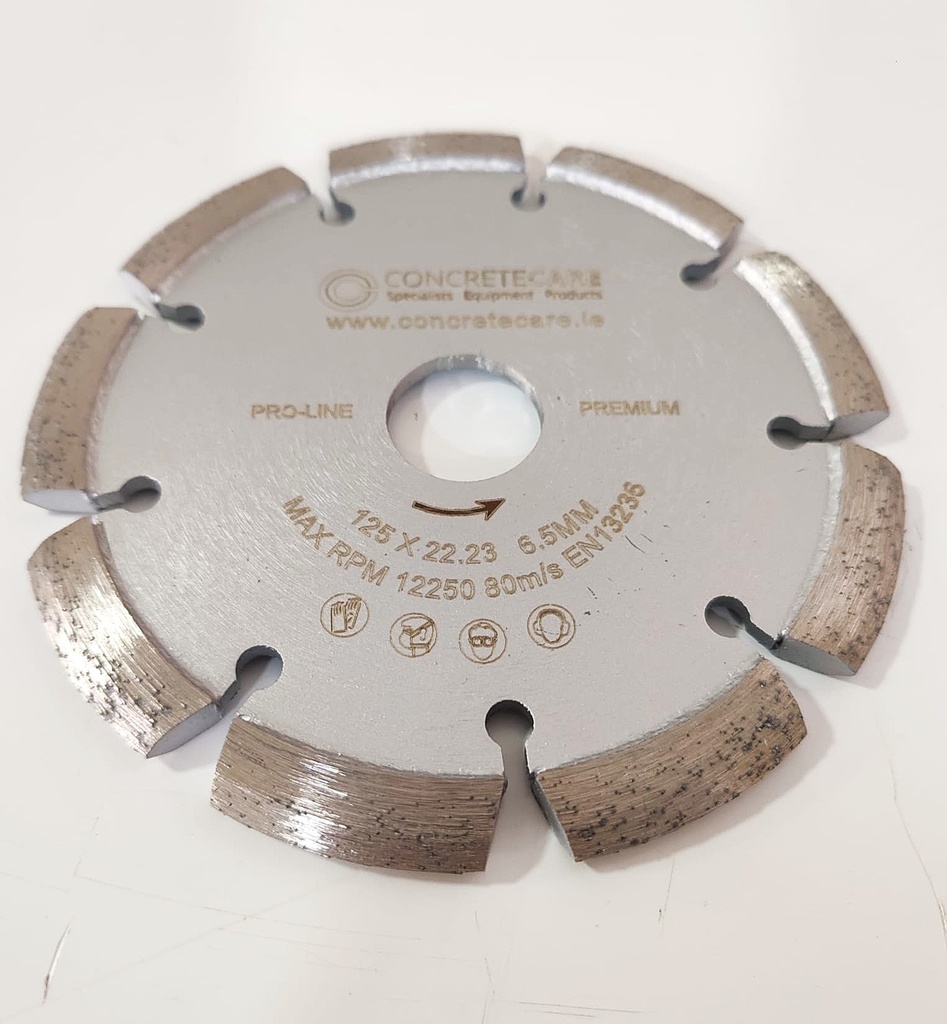 Tuck blade for concrete with V segment (∅ 125mm / 5", 6.5mm)