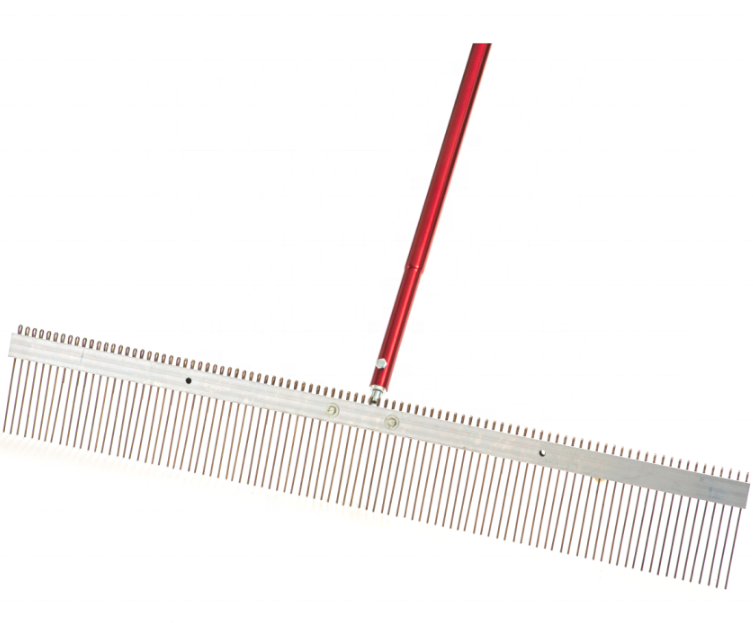 [#9057] 36"Flat Wire Broom Head & Adapter Teeth Space 1/2''