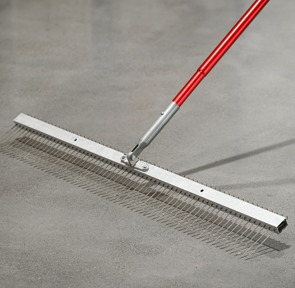 [#9056] 36"Flat Wire Broom Head & Adapter Teeth Space 1'' 