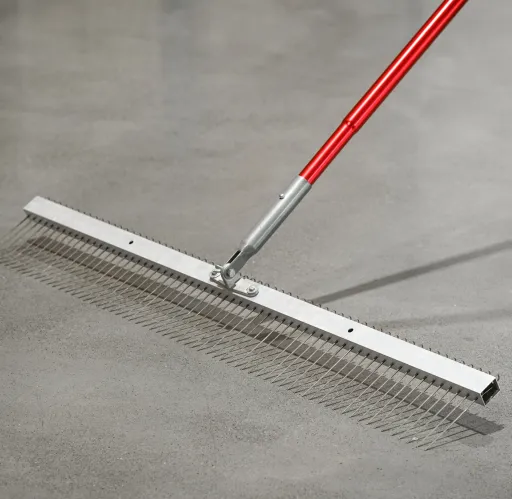 [#9056] 36"Flat Wire Broom Head & Adapter Teeth Space 1'' 
