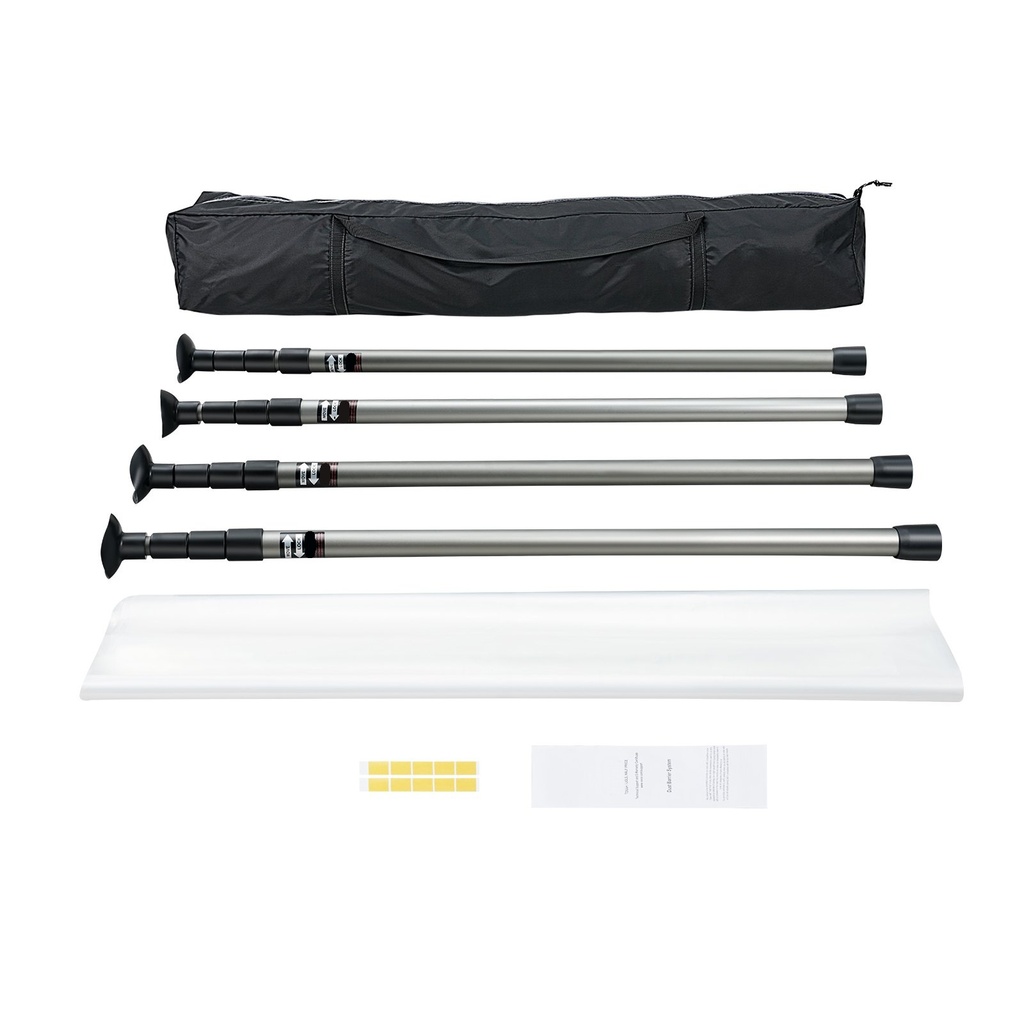 Dust Barrier with 4 Telescoping Poles (12"/3.6m)