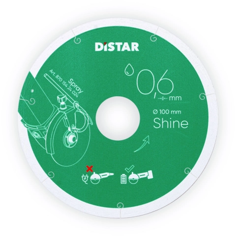 [11133034025] Diamond cutting blade 1A1R 101,6x0,6x22,23 Shine (∅ 100mm)