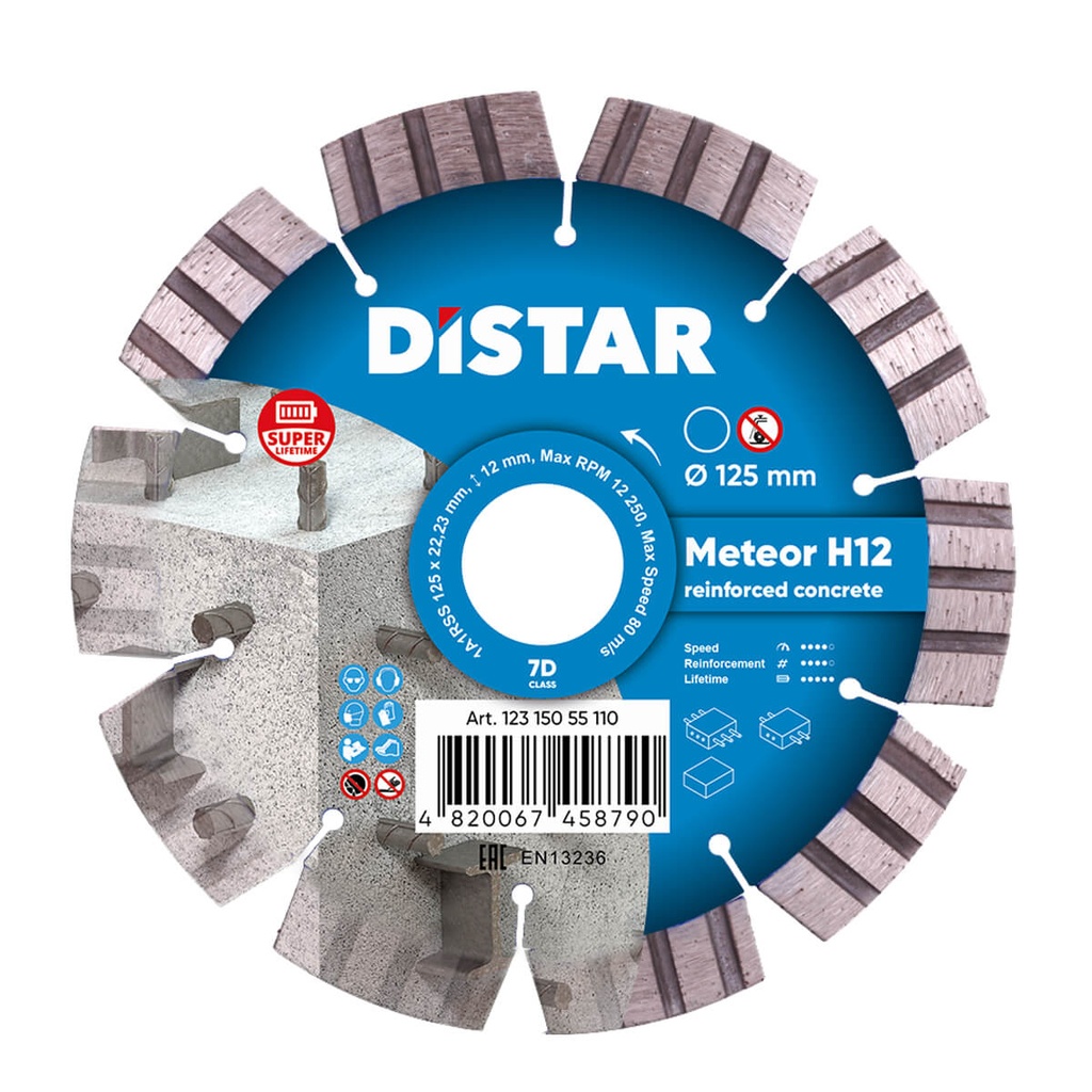 [12315055110] Distar 1A1RSS/C3-W Meteor H12 ∅125-230mm Diamond Blade (∅ 125mm / 5")
