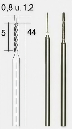 [28 255] Proxxon Diamond twist drill bits 2pcs