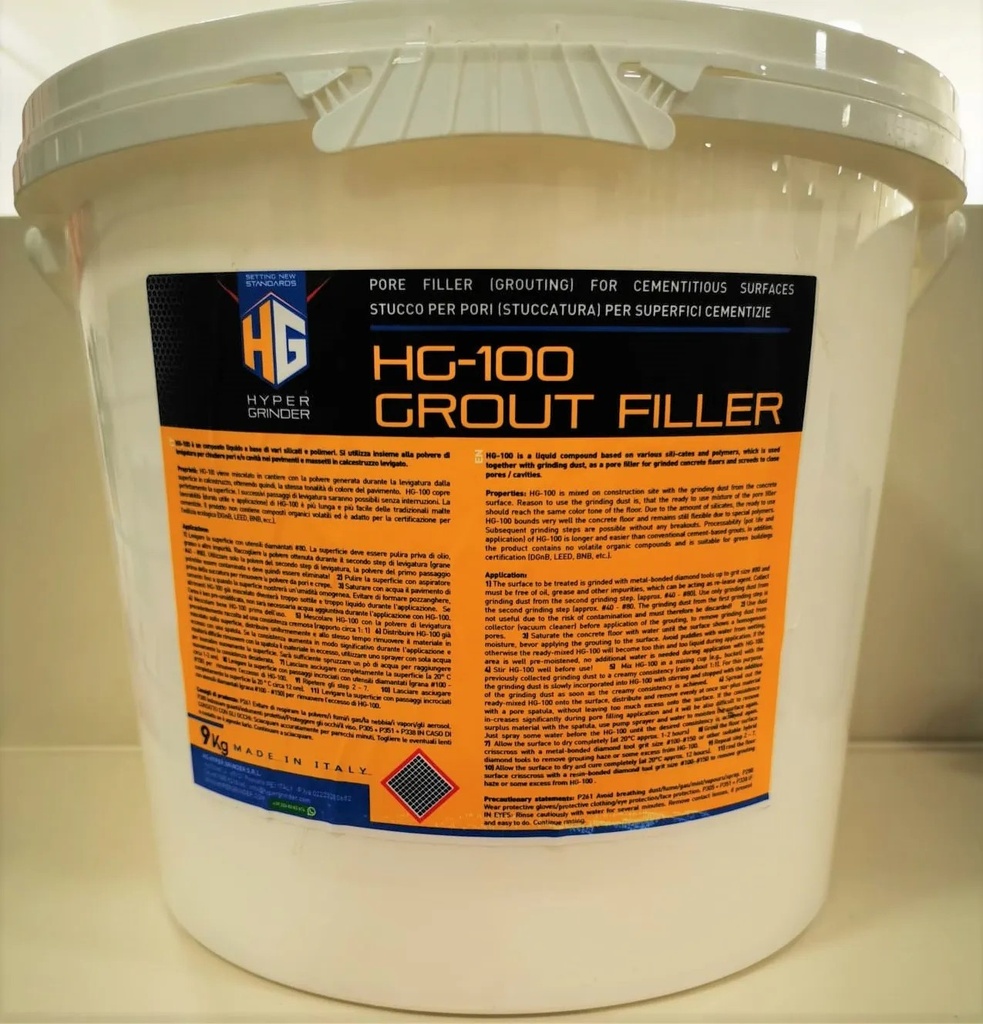 Hypergrinder HG-100 Grout Filler tub