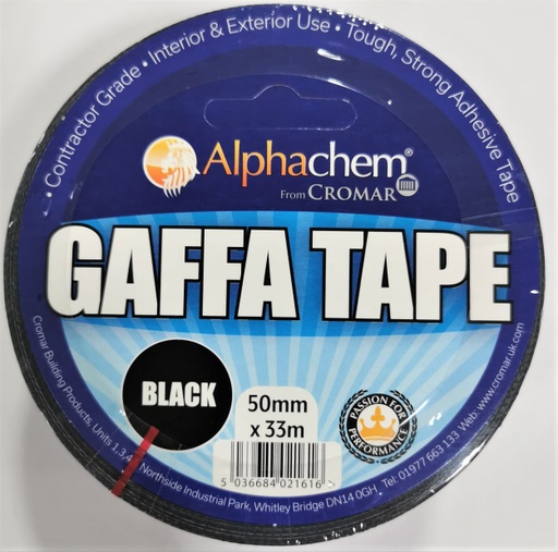 [X6GAFBK33] Gaffa Tape Black 50mm x 33mtr