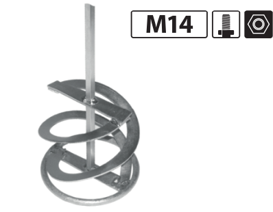 Mixing paddle for mortar with M14 screw 
