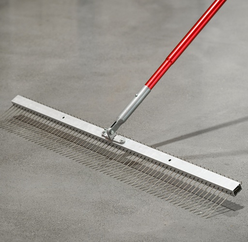 [#9056] 36"Flat Wire Broom Head & Adapter Teeth Space 1'' 